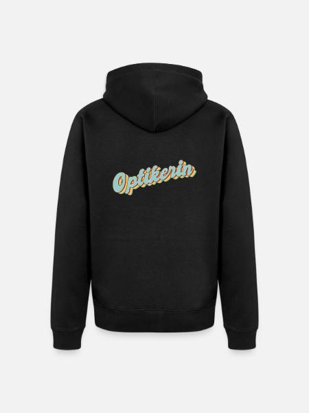 Optiker Abschluss-Geschenk Optikerin - Unisex Premium Bio Zip Hoodie - Schwarz