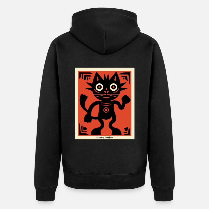 Chat d’art moderne - Veste à capuche bio Premium Unisexe - noir