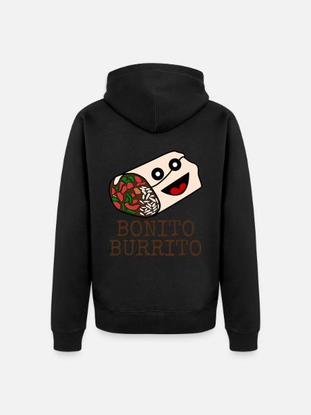 Burritos Bonito Burrito - Unisex Premium Organic Zip Hoodie - black