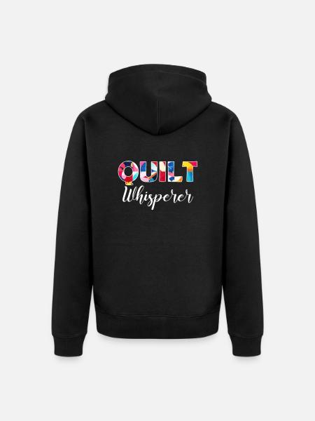 Sewciopath, Quilting sewing - Unisex Premium Bio Zip Hoodie - Schwarz
