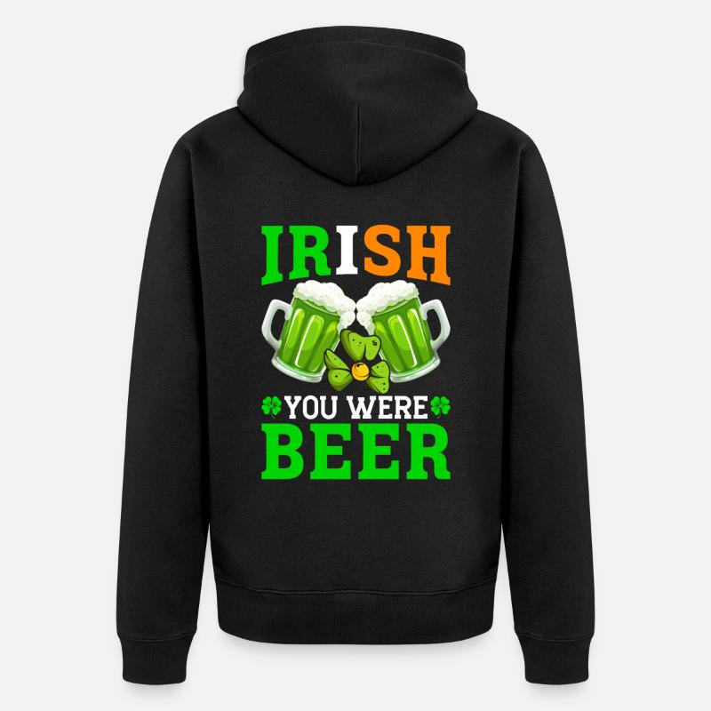 Drôle de Saint-Patrick irlandais - Veste à capuche bio Premium Unisexe - noir