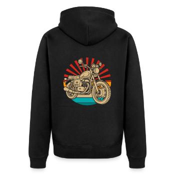 Moto Motard Motard - Veste à capuche bio Premium Unisexe - noir - Dos - Nico (187cm)