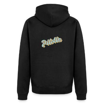Flugzeug Abschluss-Geschenk Pilotin - Unisex Premium Bio Zip Hoodie - Schwarz - Hinten - Nico (187cm)