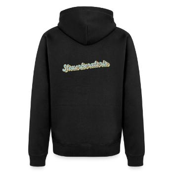 Buchhalter Abschluss-Geschenk Steuerberaterin - Unisex Premium Bio Zip Hoodie - Schwarz - Hinten - Nico (187cm)