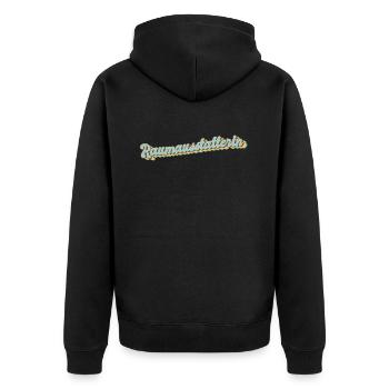 Dekorateur Abschluss-Geschenk Raumausstatterin - Unisex Premium Bio Zip Hoodie - Schwarz - Hinten - Nico (187cm)