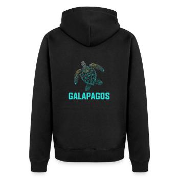 Galapagos Islands, ecuador Galapagos - Unisex Premium Bio Zip Hoodie - Schwarz - Hinten - Nico (187cm)
