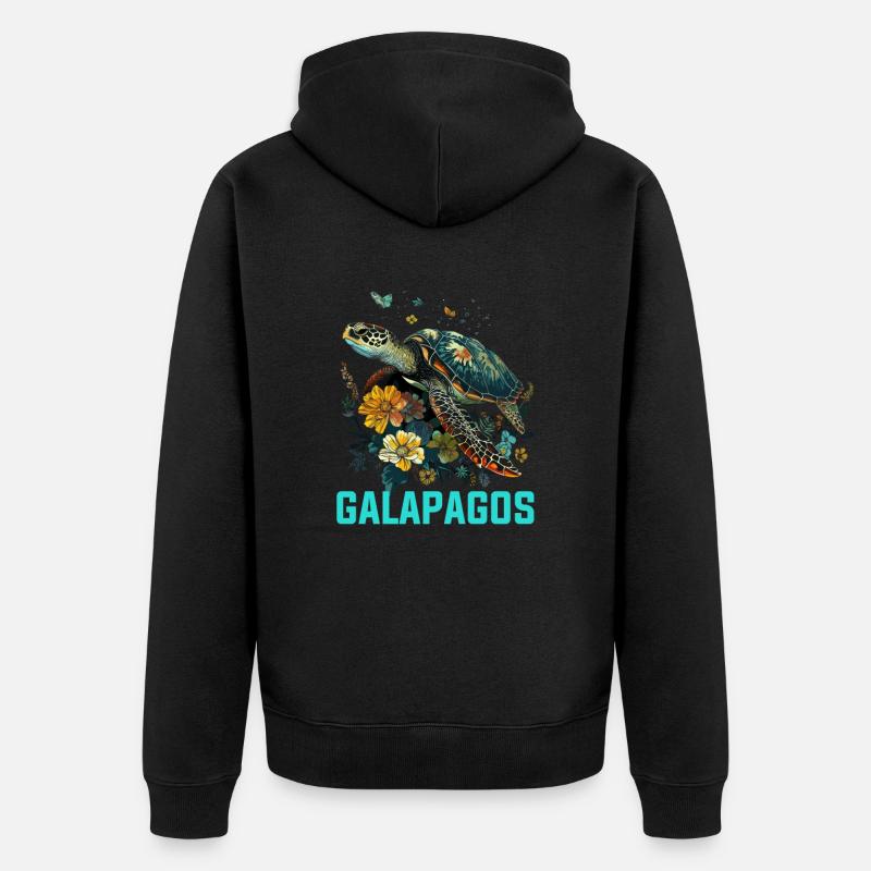 Îles Galápagos, équateur Galápagos - Veste à capuche bio Premium Unisexe - noir