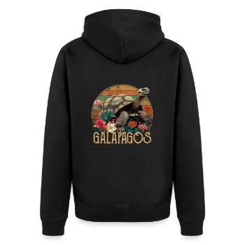 Galapagos Islands, ecuador Galapagos - Unisex Premium Bio Zip Hoodie - Schwarz - Hinten - Nico (187cm)