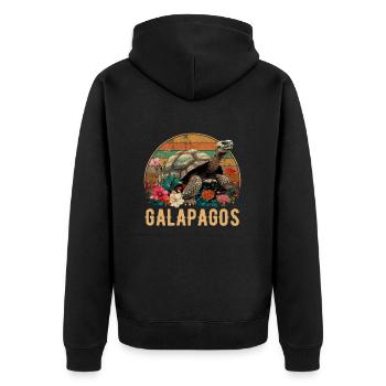 Galapagos Islands, ecuador Galapagos - Unisex Premium Bio Zip Hoodie - Schwarz - Hinten - Nico (187cm)