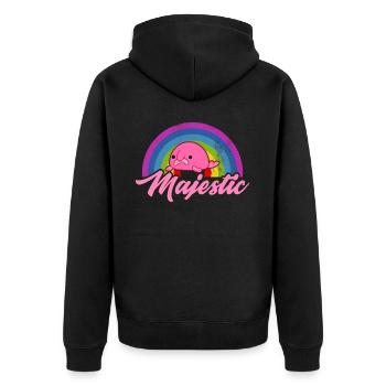 Drôle Blobfish Créature De La Mer Arc-en-ciel - Veste à capuche bio Premium Unisexe - noir - Dos - Nico (187cm)