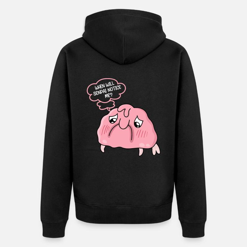 Drôle de poisson-mouche créature marine - Veste à capuche bio Premium Unisexe - noir