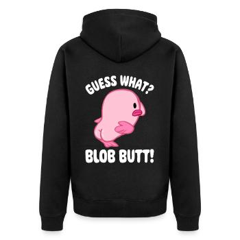 Drôle de créature marine Blobfish - Veste à capuche bio Premium Unisexe - noir - Dos - Nico (187cm)