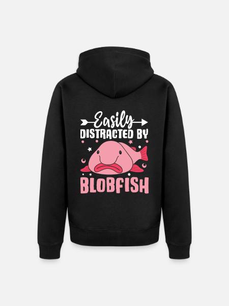 Funny sea creature - Unisex Premium Organic Zip Hoodie - black