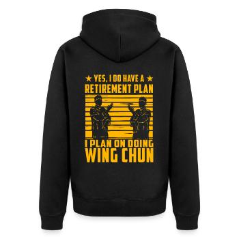 Yes, I do have a retirement Plan I plan on doing - Unisex Premium Organic Zip Hoodie - black - Back - Nico (187cm)