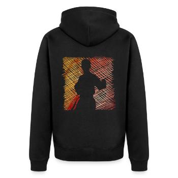 Wing Chun - Veste à capuche bio Premium Unisexe - noir - Dos - Nico (187cm)