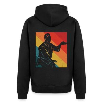 Wing Chun Kung Fu - Veste à capuche bio Premium Unisexe - noir - Dos - Nico (187cm)