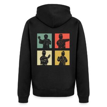 Wing Chun Kung Fu - Veste à capuche bio Premium Unisexe - noir - Dos - Nico (187cm)
