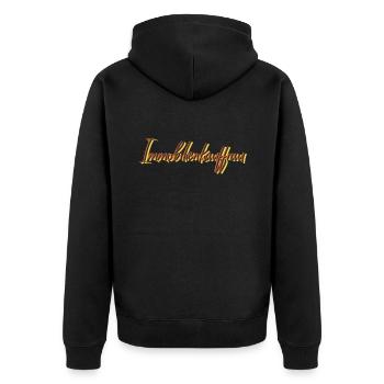 Makler Abschluss-Geschenk Immobilienkauffrau - Unisex Premium Bio Zip Hoodie - Schwarz - Hinten - Nico (187cm)