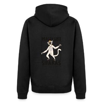 J’aime les Sifakas - Sifaka - Veste à capuche bio Premium Unisexe - noir - Dos - Nico (187cm)