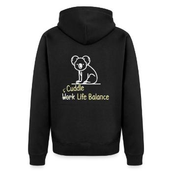 Équilibre entre vie professionnelle et vie privée – Koala Bear Australia - Veste à capuche bio Premium Unisexe - noir - Dos - Nico (187cm)