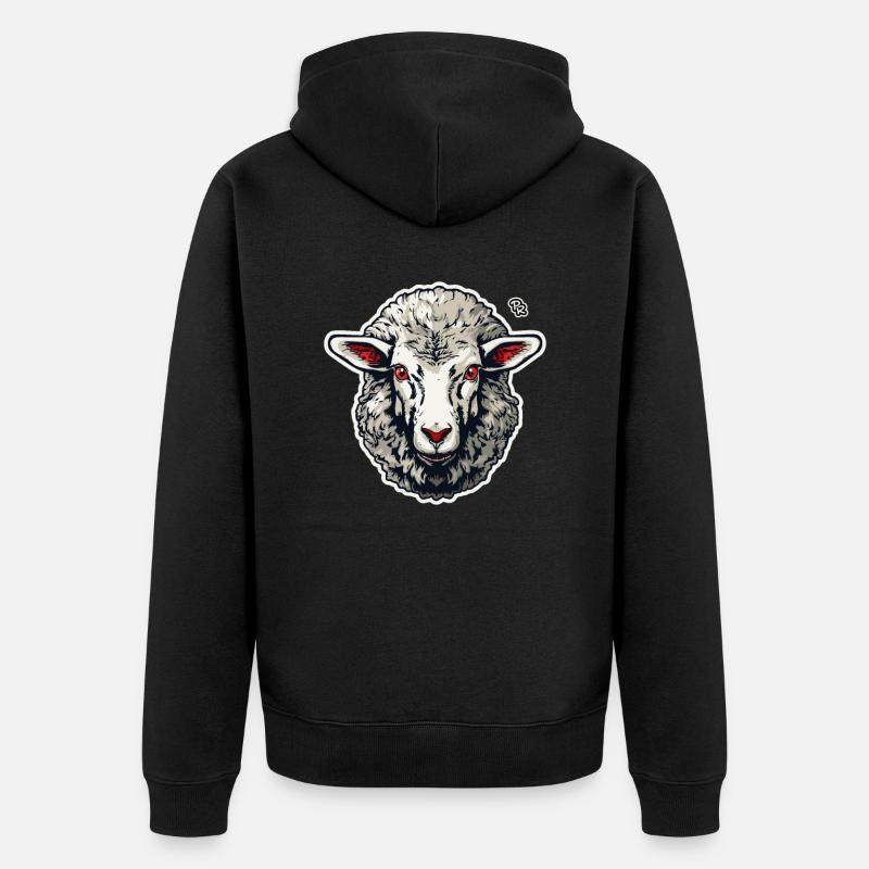 Un mouton cool - Veste à capuche bio Premium Unisexe - noir