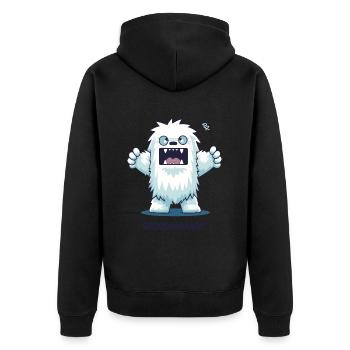 Petit yéti de dessin animé - Veste à capuche bio Premium Unisexe - noir - Dos - Nico (187cm)
