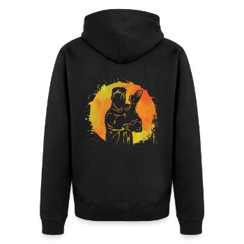 Wing Chun - Veste à capuche bio Premium Unisexe - noir - Dos - Nico (187cm)