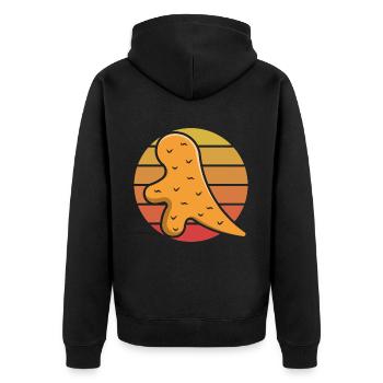 Nuggets de poulet Dino Amateurs de nuggets de dinosaures - Veste à capuche bio Premium Unisexe - noir - Dos - Nico (187cm)