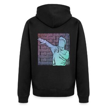 Wing Chun - Veste à capuche bio Premium Unisexe - noir - Dos - Nico (187cm)