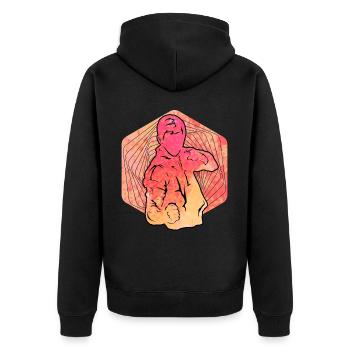 Wing Chun - Veste à capuche bio Premium Unisexe - noir - Dos - Nico (187cm)