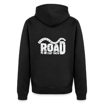 Road Trip Équipage Aventure Itinéraire de voyage - Veste à capuche bio Premium Unisexe - noir - Dos - Nico (187cm)