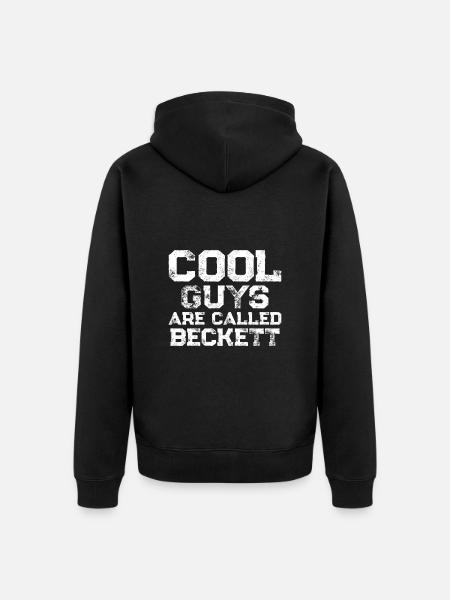 Cool guys are called Beckett - Unisex Premium Organic Zip Hoodie - black