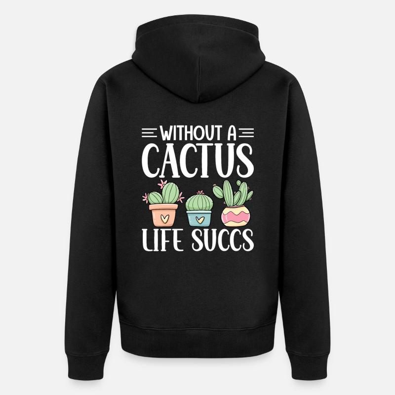 Drôle de succulente - Veste à capuche bio Premium Unisexe - noir