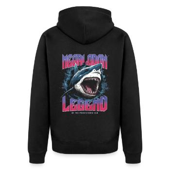 Mégalodon - Requin - Légende des mers primitives - Veste à capuche bio Premium Unisexe - noir - Dos - Nico (187cm)