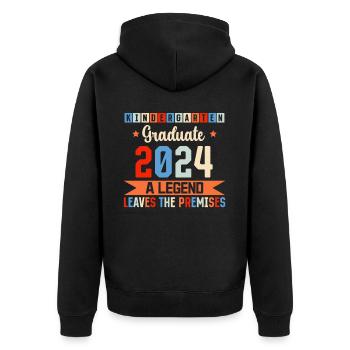 Fier diplômé de la maternelle 2024 - Veste à capuche bio Premium Unisexe - noir - Dos - Nico (187cm)