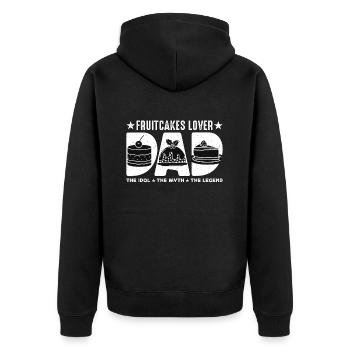 Amoureux des gâteaux aux fruits Papa L’idole Le mythe La cuisson - Veste à capuche bio Premium Unisexe - noir - Dos - Nico (187cm)