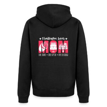 Gâteaux aux fruits Amant Maman L’Idole Le Mythe Gâteau aux Fruits - Veste à capuche bio Premium Unisexe - noir - Dos - Nico (187cm)