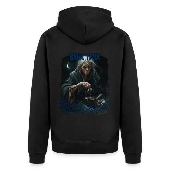 Baba Yoaga Slavic Folklore Mythology Creature - Unisex Premium Organic Zip Hoodie - black - Back - Nico (187cm)