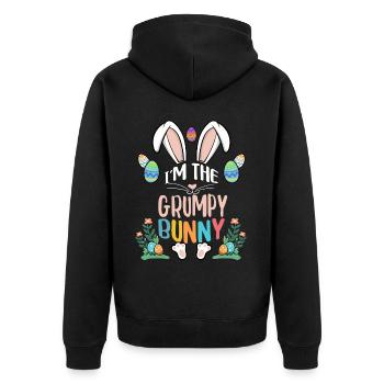 Je suis le lapin - Veste à capuche bio Premium Unisexe - noir - Dos - Nico (187cm)