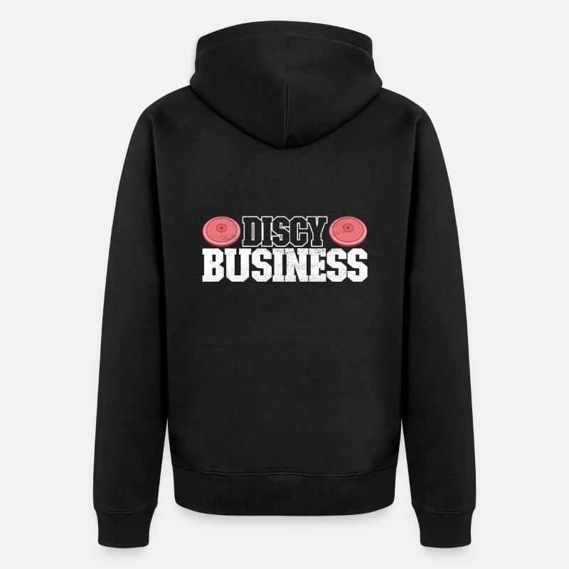 Discus thrower discus throw - Unisex Premium Organic Zip Hoodie - black