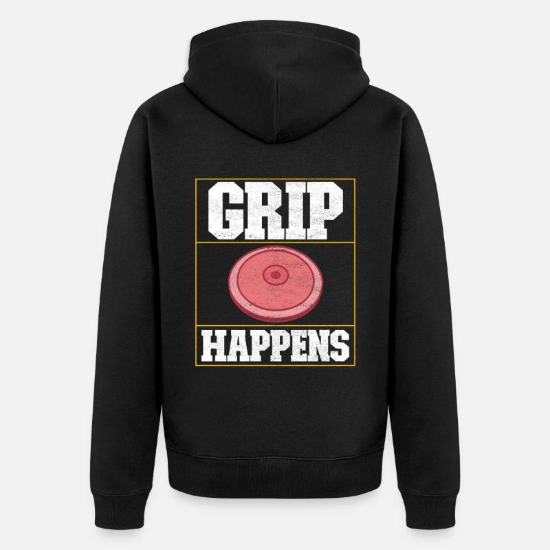 Discus thrower discus throw - Unisex Premium Organic Zip Hoodie - black