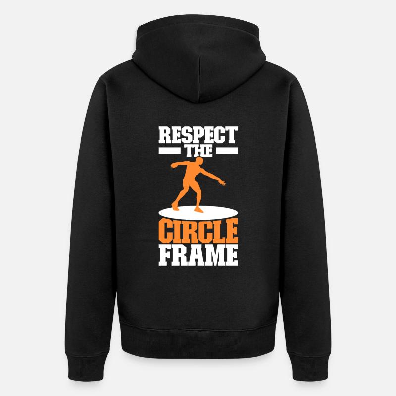 Discus thrower discus throw - Unisex Premium Organic Zip Hoodie - black