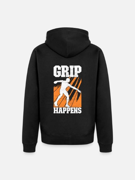Discus thrower discus throw - Unisex Premium Organic Zip Hoodie - black