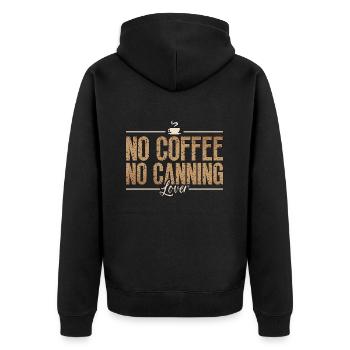 Canning Lover No Coffee No Jam Maker Coffee Lover - Unisex Premium Bio Zip Hoodie - Schwarz - Hinten - Nico (187cm)