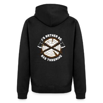 Je préfère être hache lancer hache lancer jeu hache - Veste à capuche bio Premium Unisexe - noir - Dos - Nico (187cm)