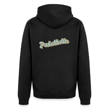 Parcel Driver Graduation Gift Parcel Carrier - Unisex Premium Organic Zip Hoodie - black - Back - Nico (187cm)