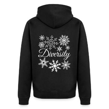 Flocons de neige flocon de neige d’hiver - Veste à capuche bio Premium Unisexe - noir - Dos - Nico (187cm)