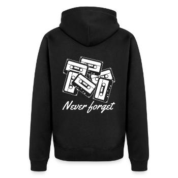 Cassette des années 90 des années 80 Cassettes Mixtape - Veste à capuche bio Premium Unisexe - noir - Dos - Nico (187cm)
