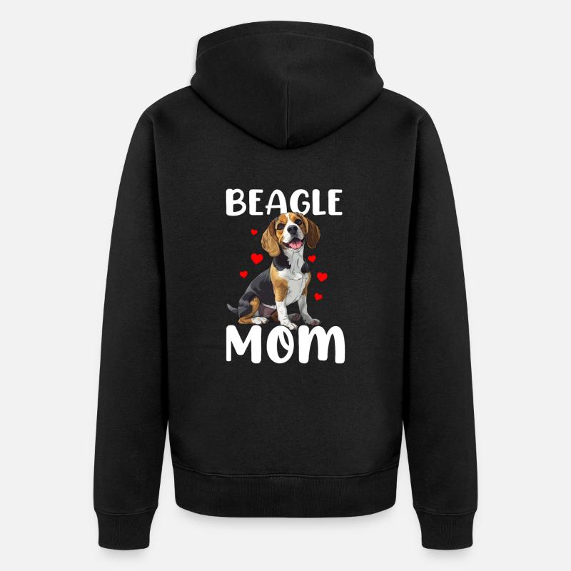 beagle maman beagle - Veste à capuche bio Premium Unisexe - noir