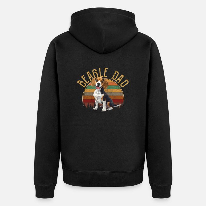 beagle papa beagle - Veste à capuche bio Premium Unisexe - noir